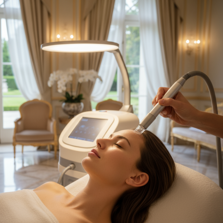 Behandlungsraum im Kosmetikstudio Tugce Skinbeauty Berlin mit moderner Ausstattung